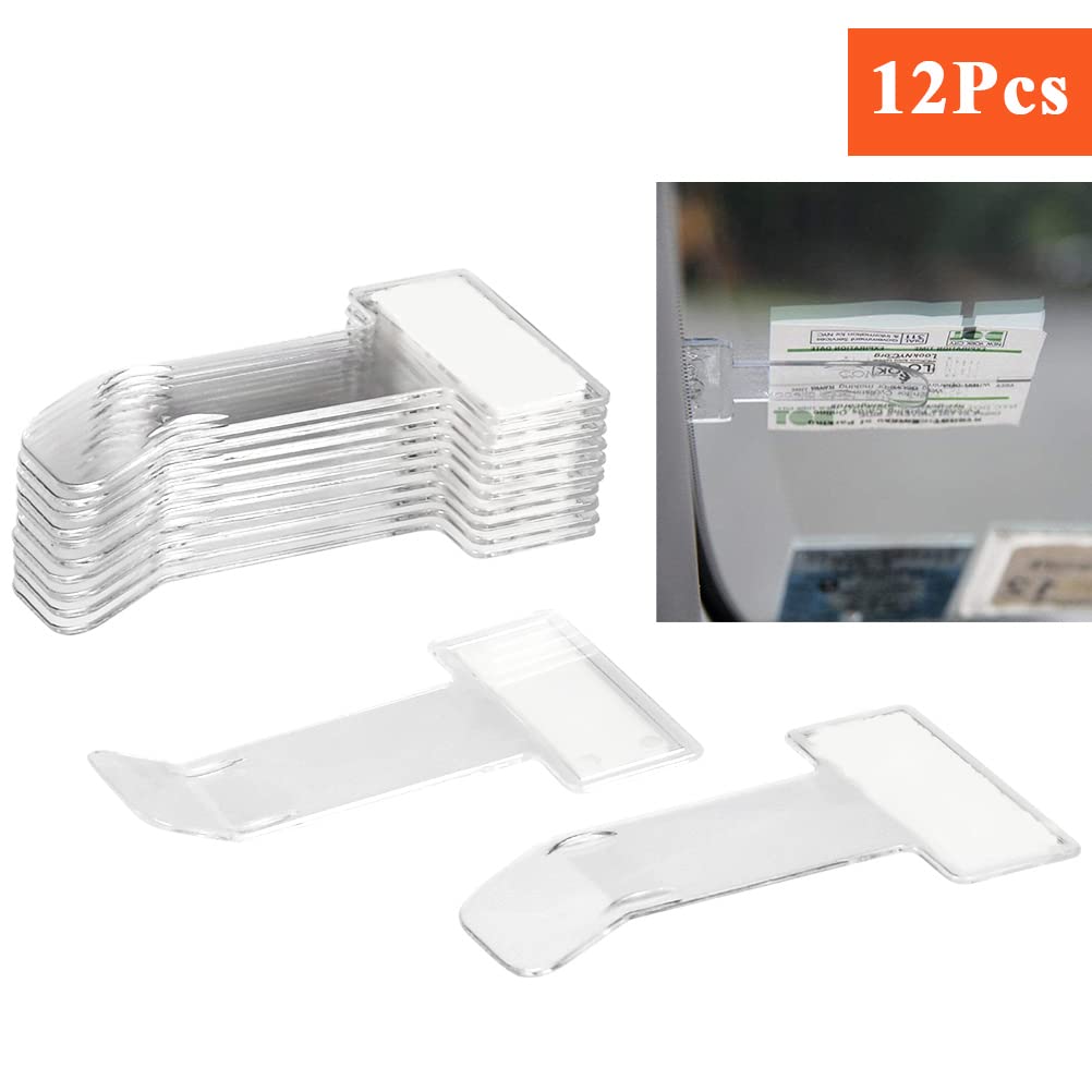 Ticket Clip Vehicle Accessory Parking Permit Holder Plastic Windscreen Clear - View #3