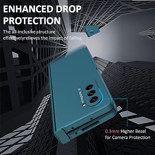 Coque Samsung Galaxy Z Fold 5 rigide élégante avec protection charnière vert - 6
