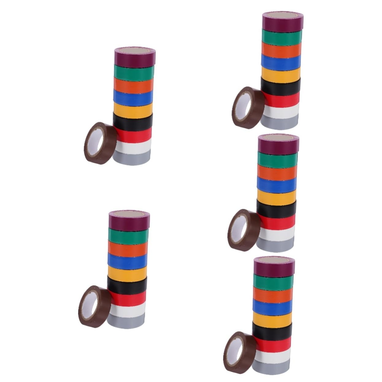 5 Juegos Cinta Aislante Electrica Cintas Colores Gaffer Tape Electrocinta Cinta Electrica Industrial Cinta Electrica Automotriz Cinta De Alambre De Polivinilo 10 Rollos * 5