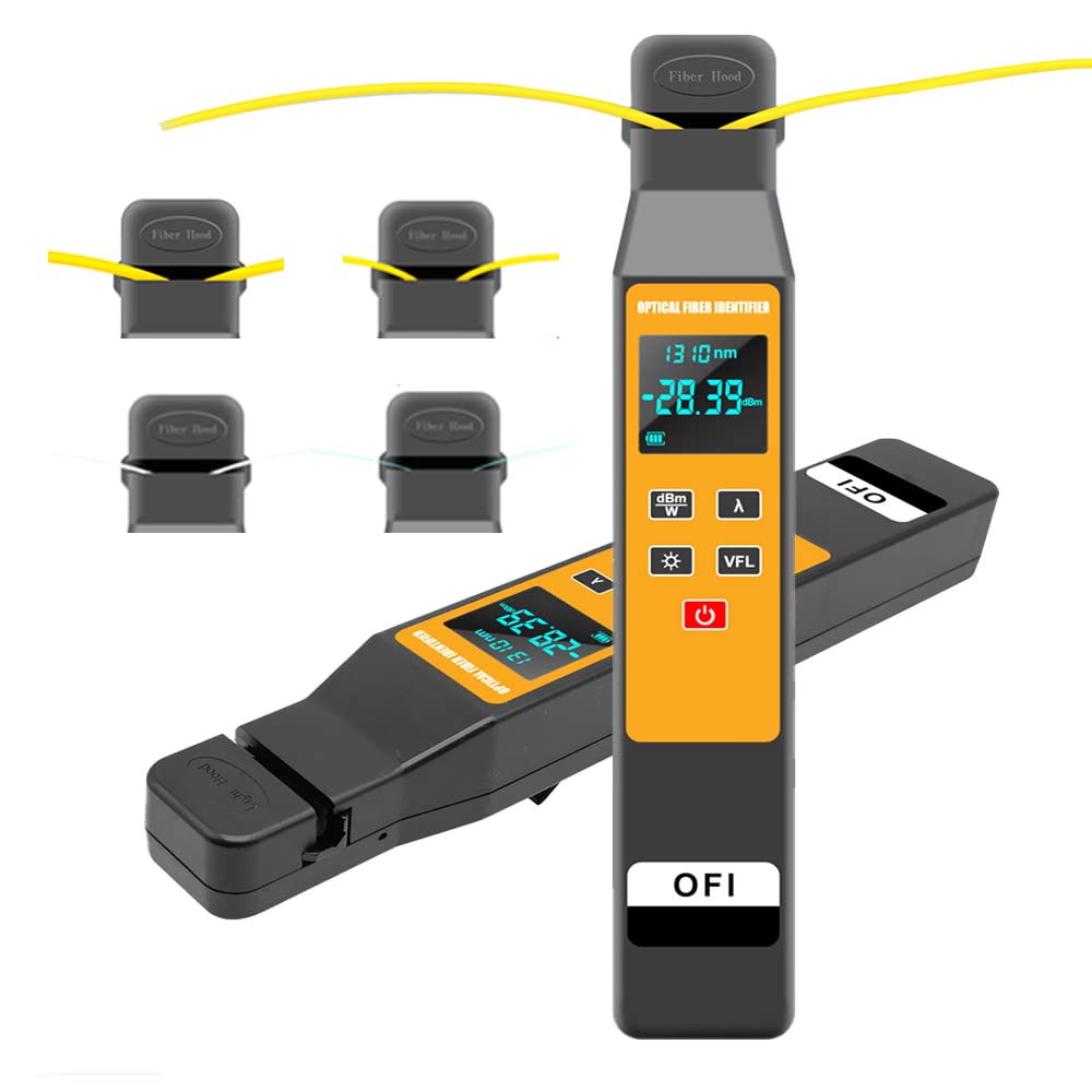 D YEDEMC Live Optical Fiber Identifier with Wave Respond 800-1700nm Built in 10mw VFL and Optical Power Meter OPM Functions FTTH Tool (YD-3309D-Y)