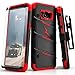 Zizo Bolt Series Compatible with Samsung Galaxy S8 Plus Case Military Grade Drop Tested with Tempered Glass Screen Protector Holster Black RED