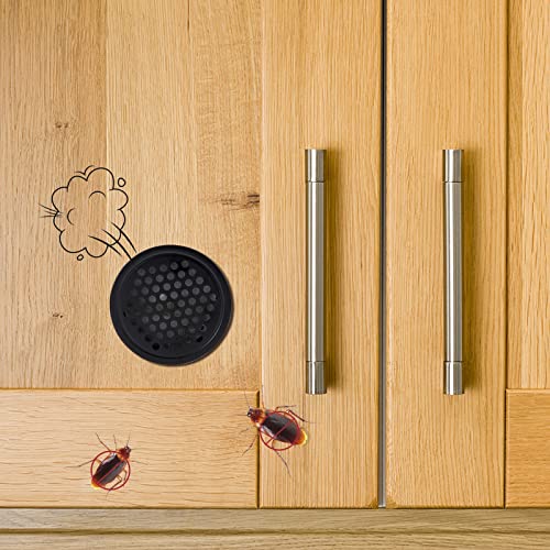 Black Ventilation Grille Stainless Steel Ventilation Hole 53 mm Round Ventilation Hole for Cabinets Kitchen Bedroom Offices Pack of 12 - Image 3