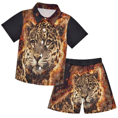 Image of visesunny Little Boys Short Sleeve T-Shirt Beach Shirts Casual Shorts Set Summer Clothes for Kids Outfits