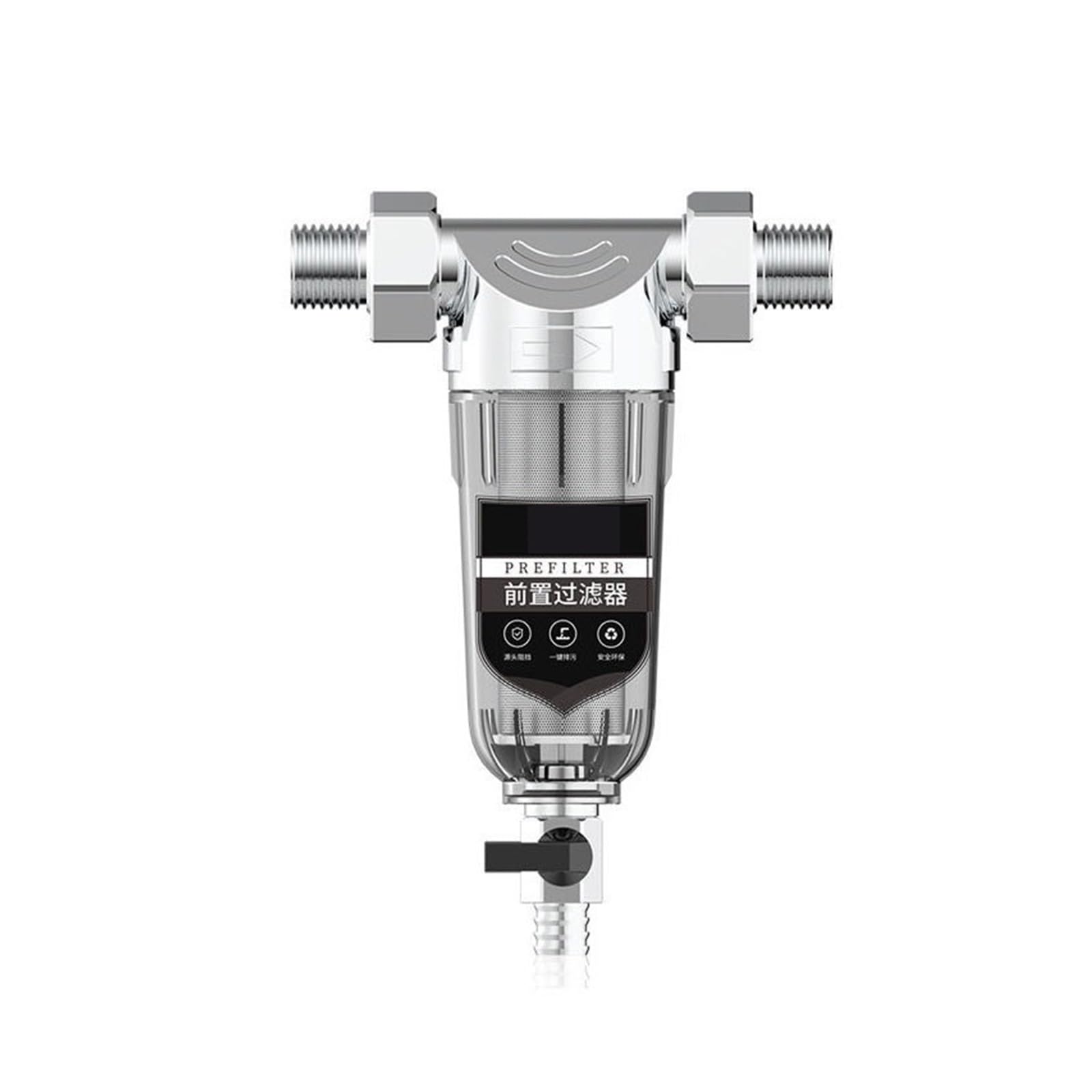 Filtro Sottolavello, Filtro dell'acqua del prefiltro di risciacquo del depuratore d'acqua 5000L/H, di purificazione del prefiltro centrale da 40um Rete in acciaio inossidabile di risciacquo,per sotto