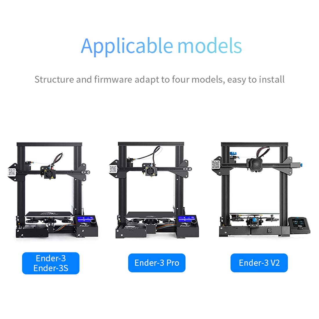 Creali-ty Ender 3 Touch Dispaly Screen Kit 4.3 Inch Intelligent Screen Upgrades Kit for Ender 3 V2/Ender 3 Pro/Ender 3S 3D Printer ONLY Compatible with V4.2.2 V4.2.7 Silent Motherboard