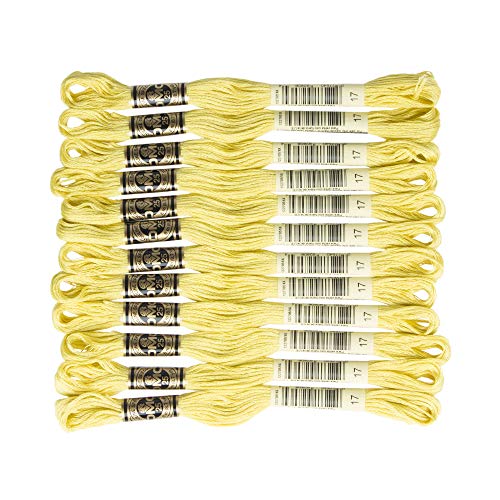 Image of DMC DMC25B #25 Thread Embroidery Thread 12 Bundles #17 Yellow