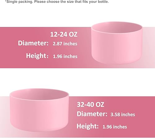 Miniatura 2 de VMINI - manga protectora de silicón, compatible con Hydro Flask y más botellas de agua, cubierta inferior antideslizante de 12  40 oz