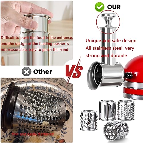 Compare Stainless Steel Slicer Shredder Attachment for KitchenAid Stand