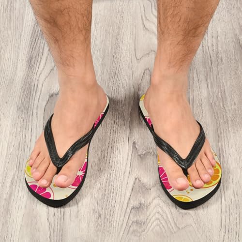 Women Beach Summer Casual Flip Flop Orange Grapefruit LemonQuick Dry Sandals Slipper for Men A23012414