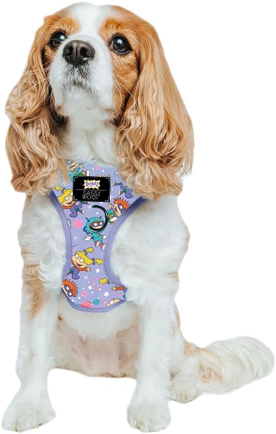 Dog Adjustable Harness - Nickelodeon RugratsTM - S, Breathable Mesh, No Pull Design with Two D-Rings, Patented Design, Perfect for Small Dogs and Puppies - Officially Licensed