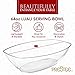 Clear Oval Plastic Serving Bowls (64 Oz) - Disposable Dishes, Taco Bar Serve Set, Chip Bowls for Parties, Snack/Salad Containers, Candy/Party Bowl for Serving Food, 12 Pack