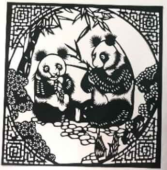 中国 切り絵 風景画 動物保護区 パンダ アニマル 剪紙 アートクラフト3枚 中国 切り絵 風景画 動物保護区 パンダ アニマル 剪紙 アート