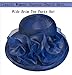Vintage Organza Bucket Hats for Women Summer Sun Hat Fashion Cloche Bowler Fascinators Navy