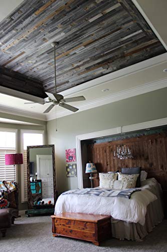 Plank And Mill - Reclaimed Barn Wood Wall Panels - Simple Peel And Stick Planks For Accent Walls, Kitchens, And Other Projects - 10 Square Feet Of 3" Wide: Classic Barn Wood #TOP6