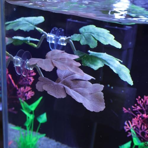 Betta Fish Leaf Pad, Künstliche Aquarienpflanzen, Betta Bett Aquarium Künstliche Plastikpflanzen, Aquarium Pflanzen für Fisch Dekoration