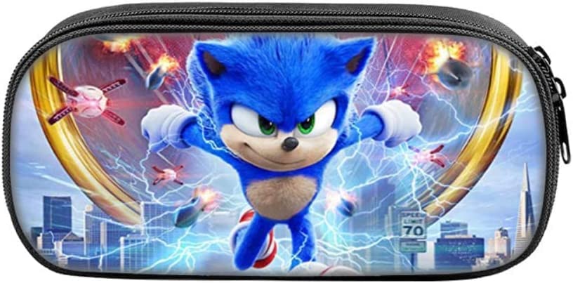 BESTZY Sonic Estuche de Lápices para Niños, Sonic Gran Capacidad Bolsa de Lápices Diseño de...