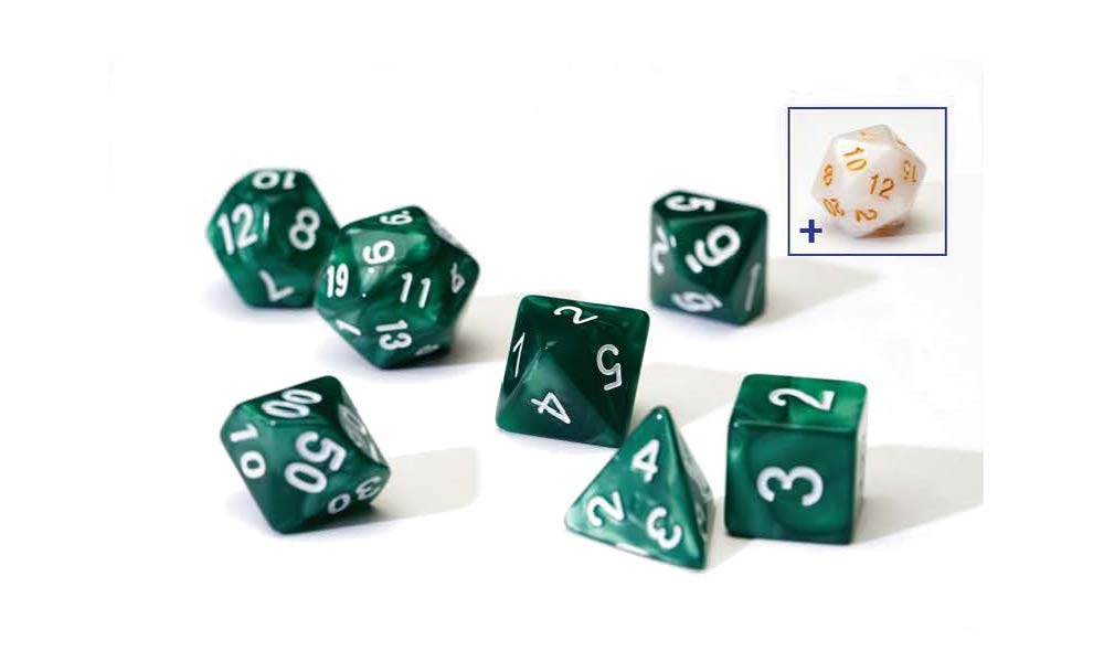 Sirius Dice - Pearl Green Poly Set