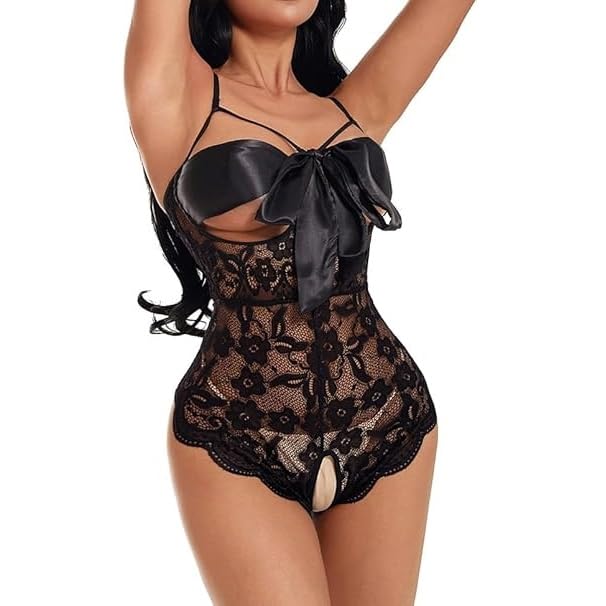 exciting lives Black Lace Lingerie Set for Women - Gift for Birthday, Anniversary, Date Night, Wedding, Honeymoon, for Girlfriend, Wife, Bride-to-be, Newly Weds - Small Size-picture-43