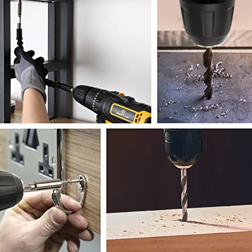 C P CHANTPOWER Akku-Bohrmaschine, 12 V Schlagbohrer-Set mit Dual-Speed, 21 + 1 + 1 Drehmomenteinstellungen, 3/8 Zoll… – Bild 7