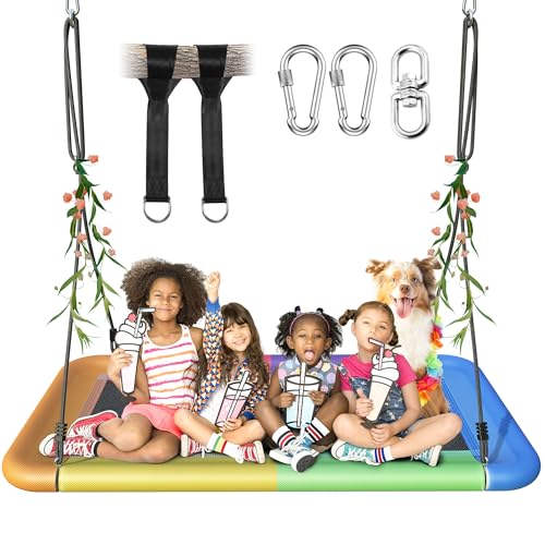 Everyfun Tree Swing for Kids and Adults, 60' Waterproof...