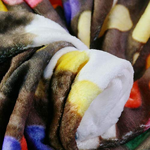 Realistic Donut Blanket, Large 71" Blanket Lightweight And Soft Flannel Novelty Decorative Blanket, Cozy Fleece, Perfectly Round Fuzzy Throws Blanket For Adult And Kids (Donut&Coffee) #TOP3