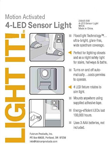 LIGHT IT! By Fulcrum, 20043-308 COB Sensor Light, White, Single pack