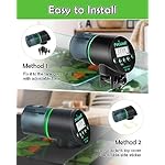 Automatic Fish Feeder for Aquarium - Rechargeable Fish Food Auto Dispenser Vacation Turtle Feeder with USB Charger Cable，LCD Screen, Customized Schedule，Black - Image 4