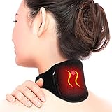 GRAPHENE TIMES 首 サポーター USB給電式 首サポーター 首 ホット首サポーター 3段階温度調節 1時間電源自動オフ 洗えるカバー 男女兼用 軽量 無臭 コルセット ホットパック 首 ネック 肩 軽量 無臭 男女兼用 (ブラック)