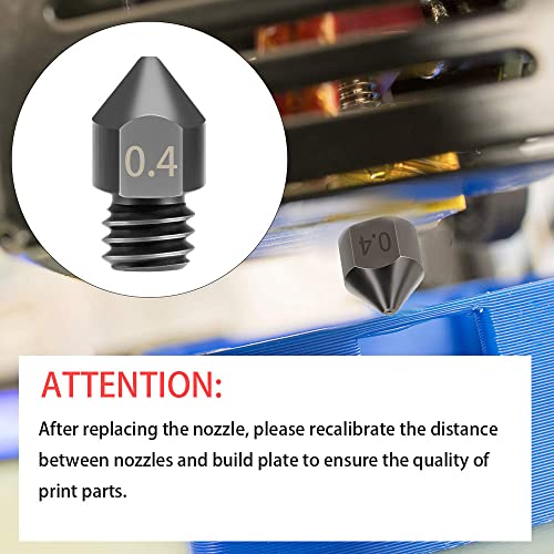 3D Printer Nozzles, 30Pcs Hardened Steel And Brass Mk8 Extruder Nozzles 0.2Mm, 0.3Mm, 0.4Mm, 0.5Mm, 0.6Mm, 0.8Mm, 1.0Mm With Cleaning Tool Kit For Makerbot Ender 3 / Ender 3Pro, Cr-10 Series, Prusa I3 #TOP3