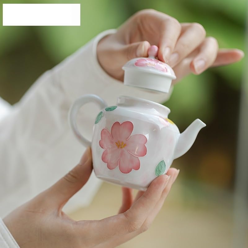 Teiere Teiera di Fiori Dipinti a Mano da 135 ml Teiera Giapponese Bollitore for tè Bollitore Forniture for la Cerimonia del tè Ornamenti Teiere Caffettiera Teiera