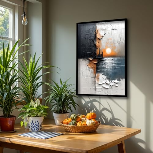 Image of The Castle Decor Abstract Wall Art | Big Size Modern Framed Painting for Living Room & Bedroom Decoration | Premium Gifting (20x30 Inches) (Design-5)