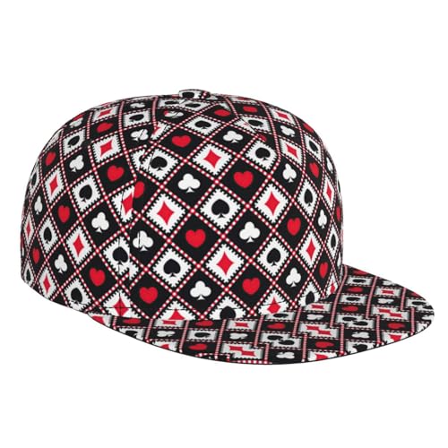 Uauai Grid Poker Playing Cards Classic Baseball Cap Hip Hop