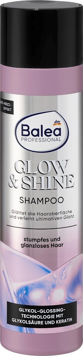 Balea 3er-Set Haarpflege: Professional Shampoo Glow & Shine Glanzshampoo mit Anti-Frizz-Effekt, 250 ml + Shampoo Oriental Magic sanfte Reinigung, Geschmeidigkeit, natürlicher Glanz, 2 x 250 ml (750ml)