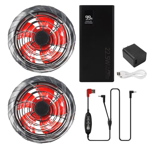 空調服　バッテリーファンセット　激安 楽天市場】[即日出荷] フルセット 最強12V高電圧出力 20000mAh