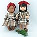 Minikane doll outfit, Miniland doll clothes, Paola Reina doll clothes, checkered dress, velvet headband, Minikane clothes (checkered dress)