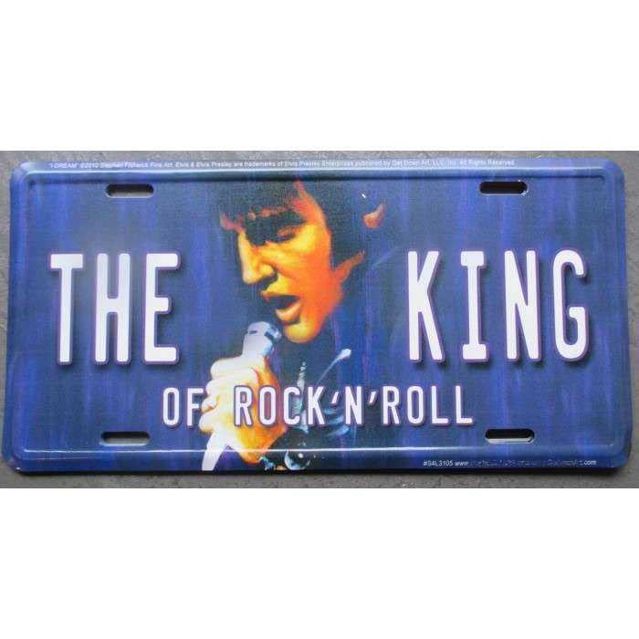 hotrodspirit - Plaque d'immatriculation Elvis Presley King Rock Roll tole Deco Maison Fan