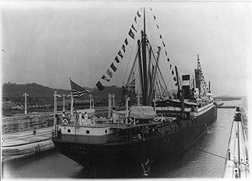 Photo: S.S. Ancon in Locks,Opening of The Panama Canal,1914,Ship
