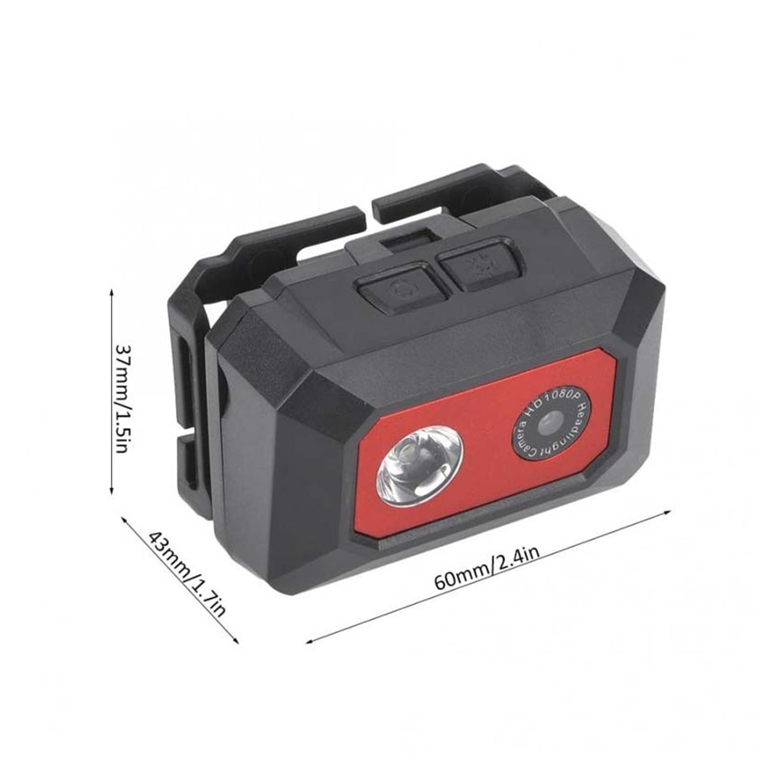 Action Cam, HD 1080P Outdoor Sport Camera F18 Videocamera for Visione Notturna Telecamere d'azione montate sulla Testa Registrazione Video DVR Cam,All'aperto, Sport, Video(32G,Rot)
