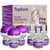 TopSum Cat Pheromones Calming Diffuser: Premium Pheromone Diffuser for Cats - Cat Pheromones Diffuser - Cat Calming Diffuser - Cat Calming Pheromone Diffuser, 3 Pack (Purple)