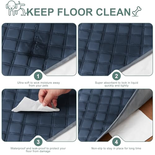Image of Eterish Reusable Washable Pee Pads for Dogs Large /Extra Large 36'' x 41'' 2 Pack, Absorbent Pet Puppy Dog Training Pads Non-Slip, Waterproof Whelping Potty Pads for Dogs Leak-Proof