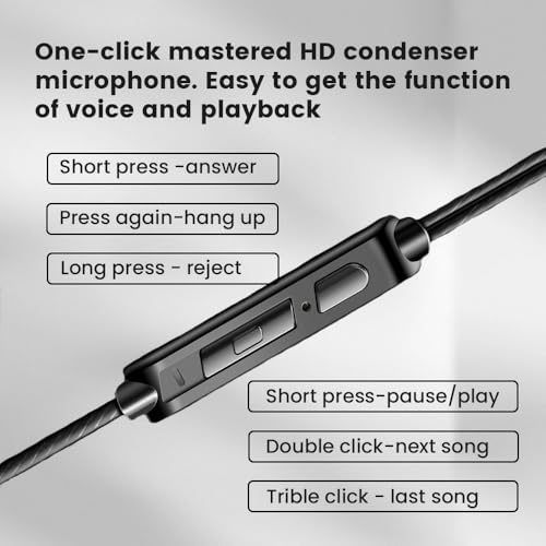 Qkz ak6 Gaming Earbuds with mic,Universal 3.5mm HiFi Sport Headphones in Ear Earphone for Running with Microphone Headset Music Earbuds (with mic, Black) - Image 3