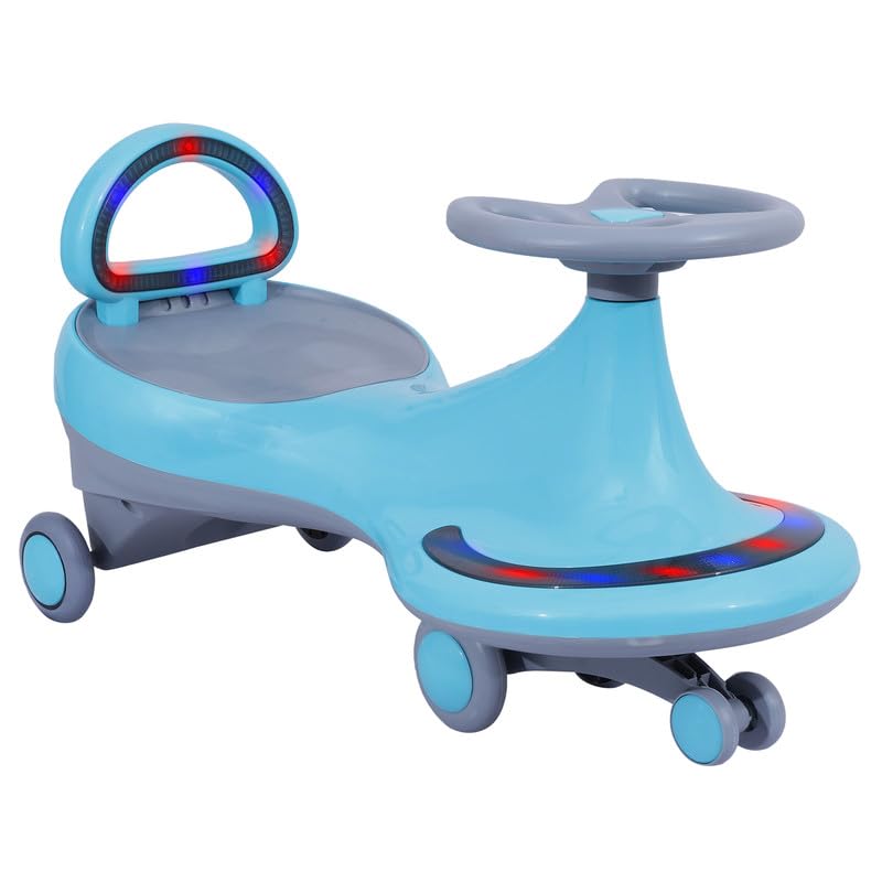 KURB Twister Swing Car for Kids 1-5 Years| Magic Car with Light & Music | Twister Car with Back Support | Swing Car with PU Wheels | Comfortable & Durable Seat (Blue) (B0D8L7M21D) Amazon Price History, Amazon Price Tracker