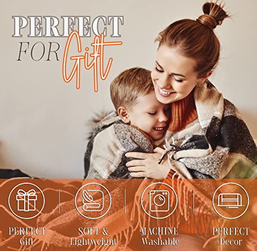 Image of Elegant Comfort Lightweight Printed Throw Blanket- All Season, Ultra Soft, Cozy and Plush- Decorative Throw Blankets, Perfect for Lounging, 50 x 70 inches, Leo Printed, Throw Blanket