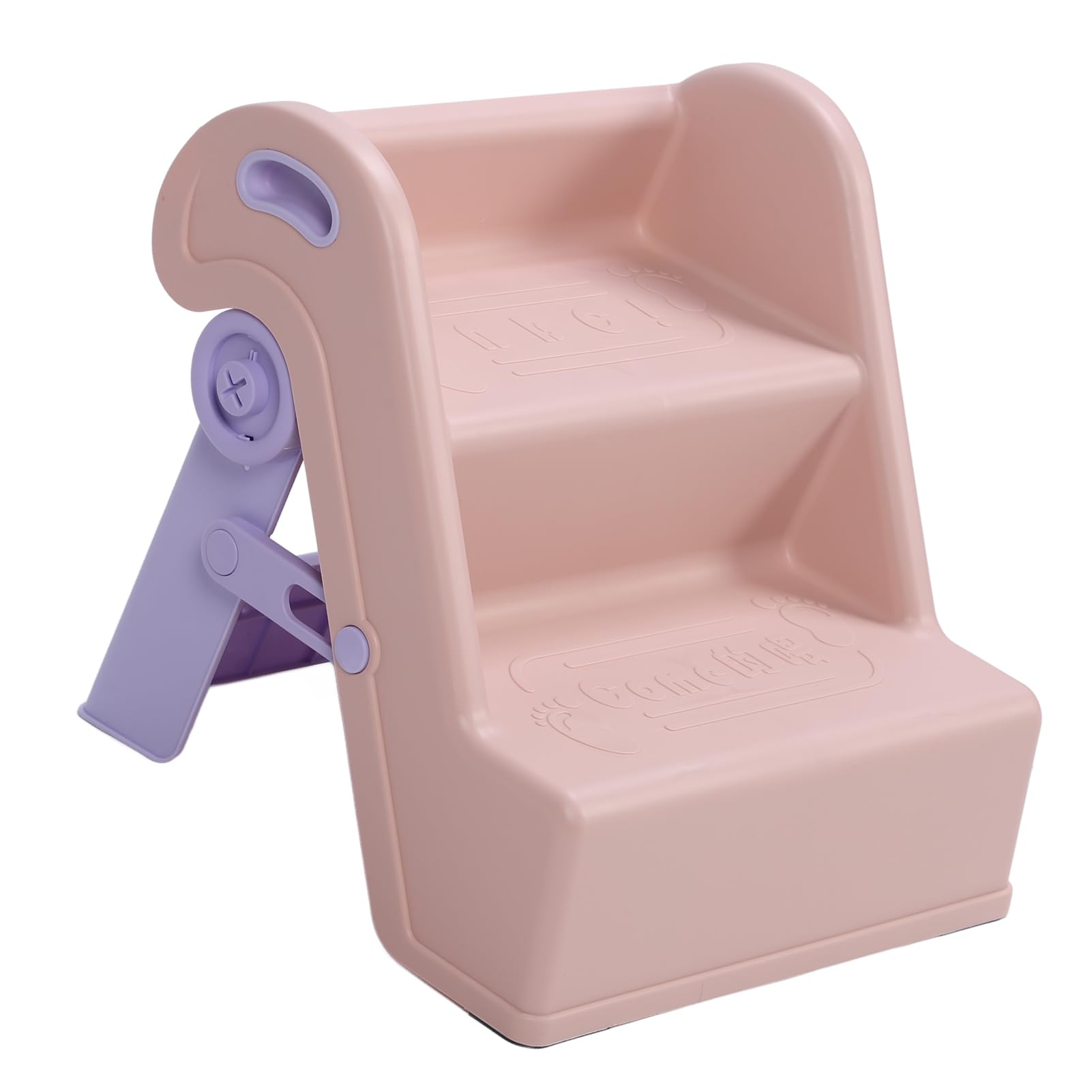 Sonew Sgabello Pieghevole per Bambini a 2 Gradini con Paraspruzzi e Design Antiscivolo per Usare il Vasino e l'uso in Bagno Verde (PINK)