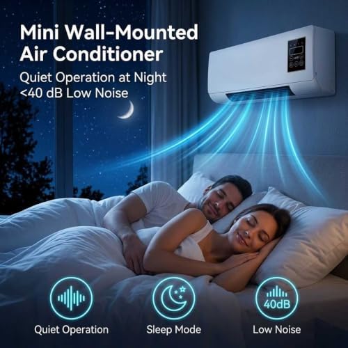 Wall Mounted Air Conditioner 2 in 1 Mini Split AC Wall Unit Heater - 5