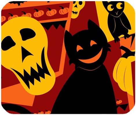 Customized Burning Cat Paper Halloween Oblong Gaming Mousepad Mouse Pad