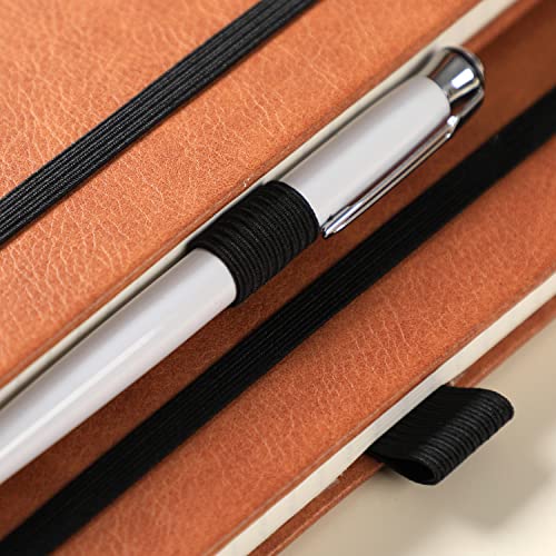 Artfan Ruled Notebook/Journal – Premium Thick Paper Faux Leather Classic Writing Notebook With Pocket + Page Dividers Gifts, Banded, Large, 144 Pages, Hardcover, Lined (5.8 X 8.4) - Brown #TOP5