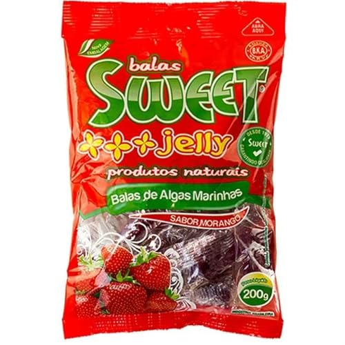 Balas de Algas Marinhas sabor Morango 200g - Sweet Jelly
