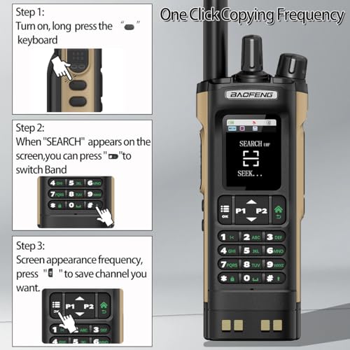 Image of BAOFENG Radio UV32 Ham Radio Handheld 10W Rechargeable Walkie Talkies Long Range UV-32 5RM Two Way Radio NOAA Weather Radio with GPS,APP Programming Copy Frequency 2500mAh Battery USB-C Charging