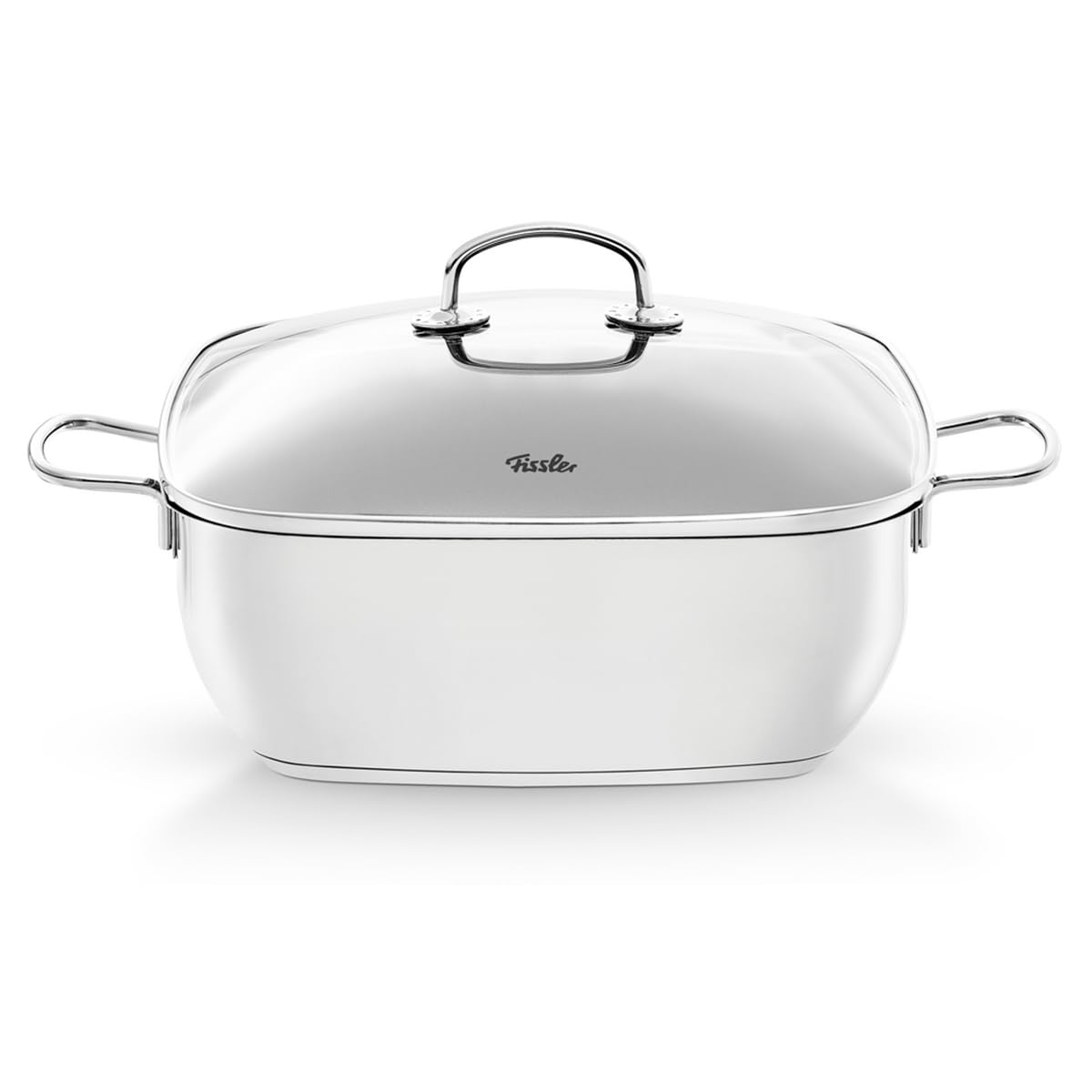 FISSLER Secural 28 x 28 cm - brytfanna ze stali nierdzewnej ze szklaną